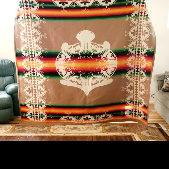 Pendleton Beaver State Turtle Wool Blanket , Vintage - Picture 2 of 9